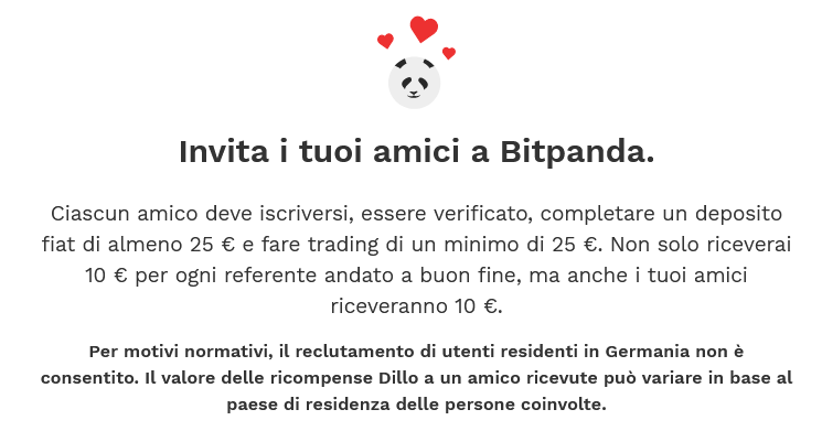 Programma dillo a un amico Bitpanda Programma dillo a un amico Bitpanda