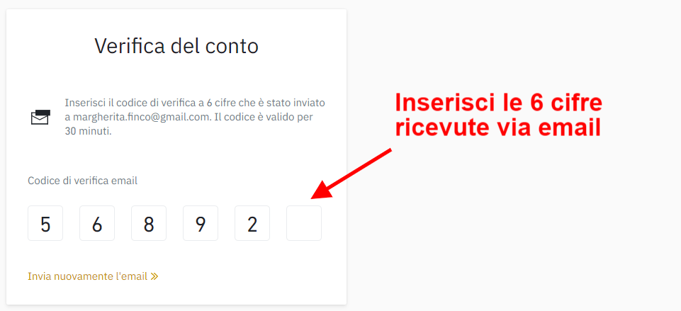 Verifica conto Binance Verifica conto Binance