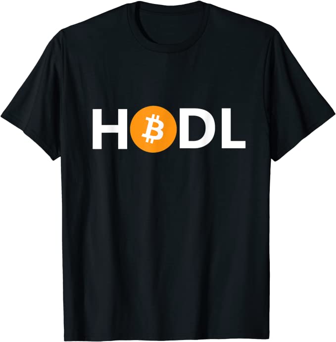 Maglietta HODL in vendita su Amazon Maglietta HODL in vendita su Amazon