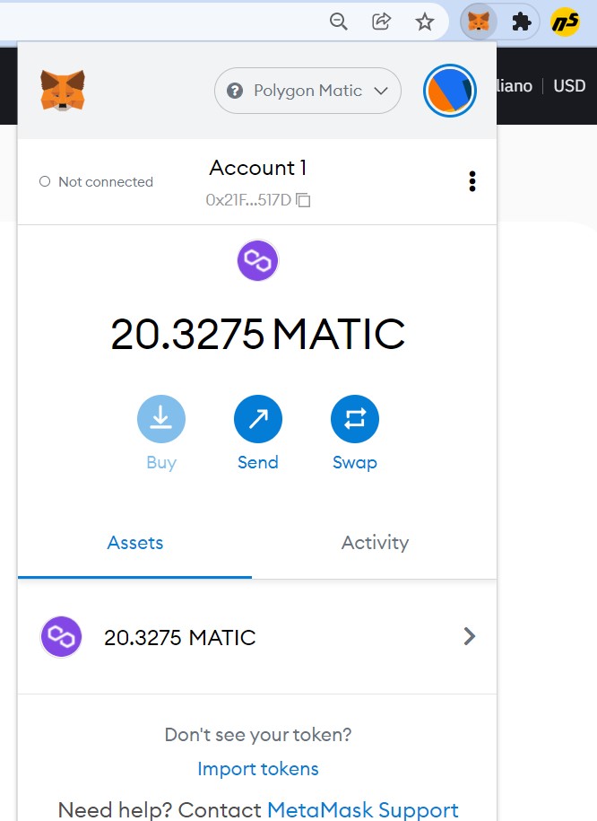 MATIC depositati su MetaMask da Binance MATIC depositati su MetaMask da Binance