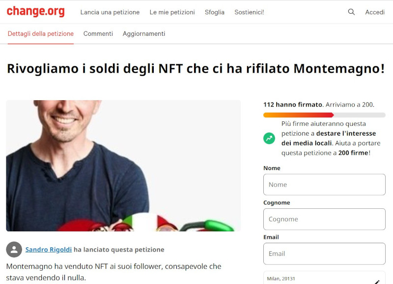 Petizione su Change.org Petizione su Change.org