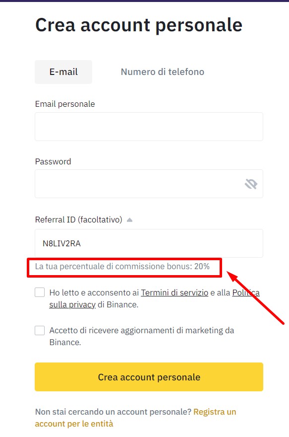 Bonus Binance che offre il 20% di sconto sulle commissioni di trading Bonus Binance che offre il 20% di sconto sulle commissioni di trading